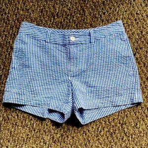 GAP Blue & White Striped Seersucker Shorts, sz. 0